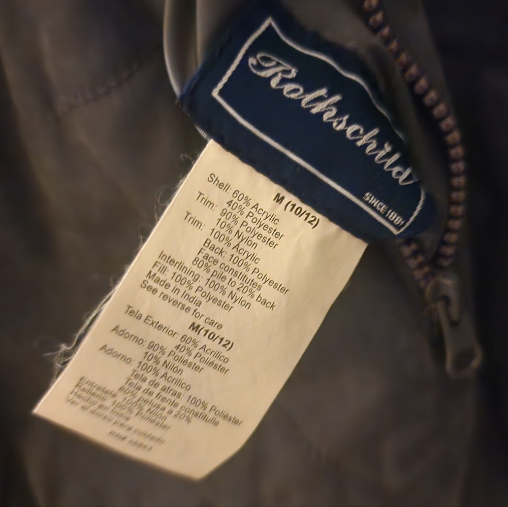 Kids Rothschild Mountain Scenic Nordic Blanket Inspired Fleece Jacket M - Picture 3 of 10